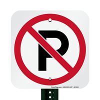 No Parking Symbol Signs