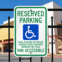 Hawaii Reserved ADA Parking, Licence Required Signs