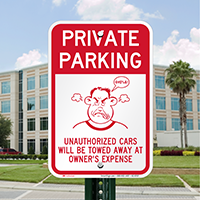 Private Parking, Humorous Parking Signs
