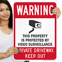 Property Protected by Video Surveillance Signs