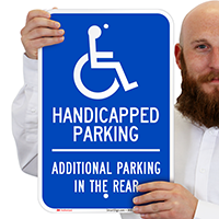 Reserved For Handicapped Parking Signs