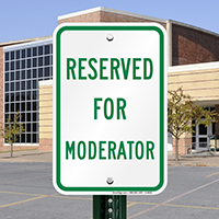 Reserved Moderator Signs