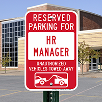 Parking Reserved Unauthorized Vehicles Towed Away Signs 