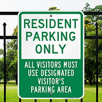 Resident Parking Only Signs