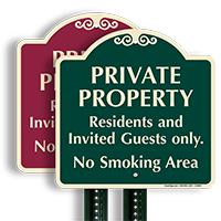 Private Property Residents And Invited Guests Only SignatureSign