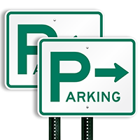 Directional Parking Sign (arrow pointing right), SKU: K-1601