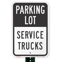 Service Trucks Parking Lot Signs