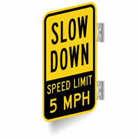 Slow Down Speed Limit 5 Mph Sign