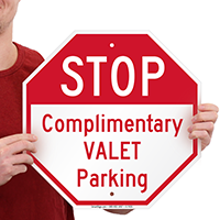 STOP Valet Parking Signs