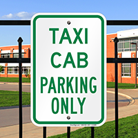 TAXI CAB PARKING ONLY Signs