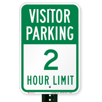 Visitor Parking 2 Hour Limit Signs