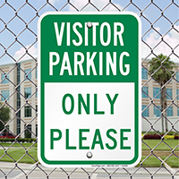 Visitor Parking Only Reserved Parking Sign