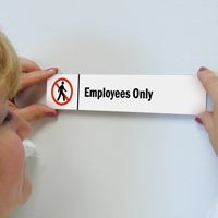 Employees Only Stacking Magnetic Door Sign