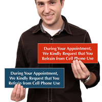 Refrain From Cell Phone Use Sign
