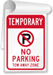 Temporary No Parking, Tow Away Zone Sign Book