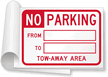 No Parking: Tow Away Area Sign Book