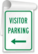 Visitor Parking Left Arrow Sign Book