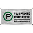 Add Parking Instructions Custom Vinyl Banner