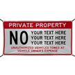 Add Text Private Property Custom Vinyl Banner
