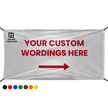 Add Your Logo and Text Custom Vinyl Banner with Arrow 