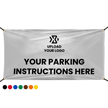 Custom Parking Instruction Vinyl Banner with Logo