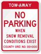 Tow-Away, No Parking Sign - California Code