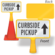 Single Sided Up Arrow Coneboss Sign
