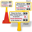 Please Use Every Other Parking Space to Increase Social Distancing in Parking Lot ConeBoss Parking Sign