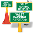 Valet Parking Drop Off ConeBoss Sign
