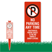 Unauthorized Parking Subject To Fine and Towing Sign