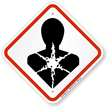 GHS Heart Light Health Hazard Pictogram ISO Sign