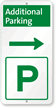 Additional Parking Sign with Right Arrow and Symbol