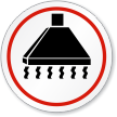 Handle Chemicals Under Fume Hood ISO Sign