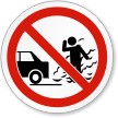 No Idling Engine Symbol ISO Prohibition Circular Sign