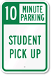 10 Minute, Time Limit Parking Sign