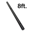 8ft Replacement Black Round Sign Post