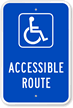 Accessible Route Handicap Parking Sign