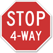 Stop 4-Way 24 in. x 24 in. Reflective Aluminum Sign