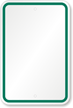 Blank Sign, Green Printed Border