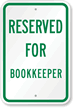 RESERVED FOR BOOKKEEPER Sign