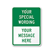 Custom Green Split Template Parking Sign