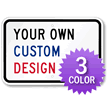Customizable Horizontal Sign With 3 Color Choices