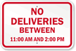Custom No Deliveries Sign