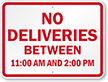 Custom No Deliveries Sign