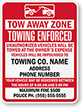 Tow Away Zone, Custom Tow Away Sign