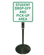 Drop Off and Pick Up Area Sign & Post Kit