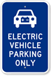Electrical Car Parking Only Sign
