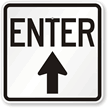 Enter With Up Arrow Sign