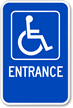 Entrance ADA Handicapped Sign