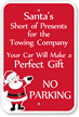 Funny Santa No Parking Sign